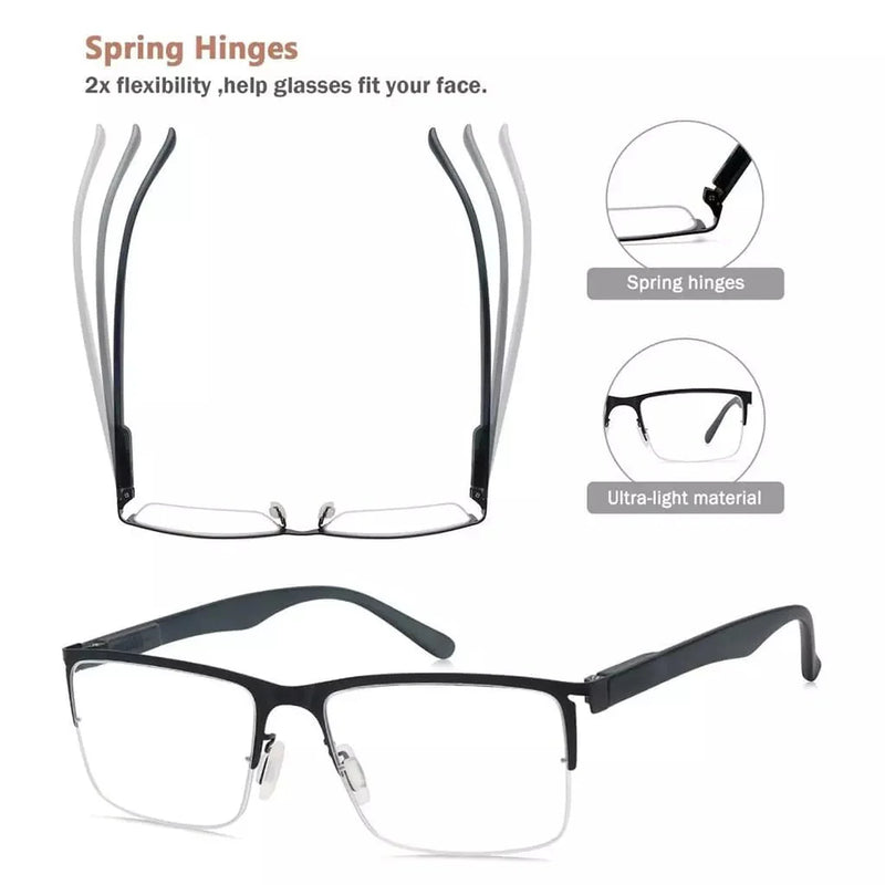 eyekeeper.com 4 Pack Half-rim Reading Glasses Lightweight Metal Readers R2201 Eyeglasses White Smoke 4 Pairs Mix / +0.50,4 Pairs Mix / +1.00,4 Pairs Mix / +1.25,4 Pairs Mix / +1.50,4 Pairs Mix / +1.75,4 Pairs Mix / +2.00,4 Pairs Mix / +2.25,4 Pairs Mix / +2.50,4 Pairs Mix / +2.75,4 Pairs Mix / +3.00,4 Pairs Mix / +3.25,4 Pairs Mix / +3.50,4 Pairs Mix / +