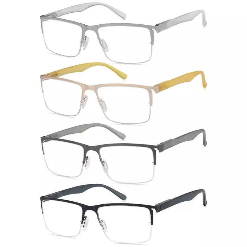 eyekeeper.com 4 Pack Half-rim Reading Glasses Lightweight Metal Readers R2201 Eyeglasses White Smoke 4 Pairs Mix / +0.50,4 Pairs Mix / +1.00,4 Pairs Mix / +1.25,4 Pairs Mix / +1.50,4 Pairs Mix / +1.75,4 Pairs Mix / +2.00,4 Pairs Mix / +2.25,4 Pairs Mix / +2.50,4 Pairs Mix / +2.75,4 Pairs Mix / +3.00,4 Pairs Mix / +3.25,4 Pairs Mix / +3.50,4 Pairs Mix / +