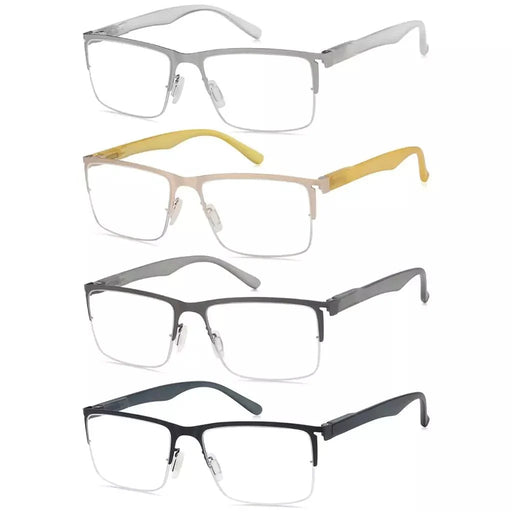 eyekeeper.com 4 Pack Half-rim Reading Glasses Lightweight Metal Readers R2201 Eyeglasses White Smoke 4 Pairs Mix / +0.50,4 Pairs Mix / +1.00,4 Pairs Mix / +1.25,4 Pairs Mix / +1.50,4 Pairs Mix / +1.75,4 Pairs Mix / +2.00,4 Pairs Mix / +2.25,4 Pairs Mix / +2.50,4 Pairs Mix / +2.75,4 Pairs Mix / +3.00,4 Pairs Mix / +3.25,4 Pairs Mix / +3.50,4 Pairs Mix / +