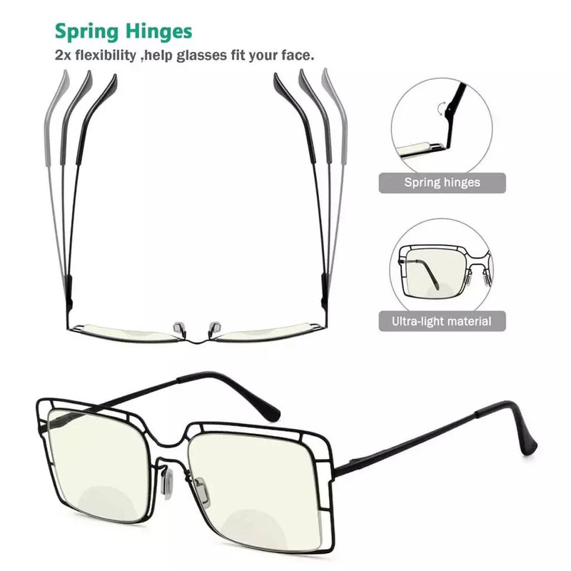 eyekeeper.com 4 Pack Hollow Blue Light Filter Bifocal Readers BR2301UV Eyeglasses White Smoke 4 Pairs Mix / +1.00,4 Pairs Mix / +1.50,4 Pairs Mix / +1.75,4 Pairs Mix / +2.00,4 Pairs Mix / +2.50,4 Pairs Mix / +3.00,4 Pairs Mix / +3.50,4 Pairs Mix / +4.00