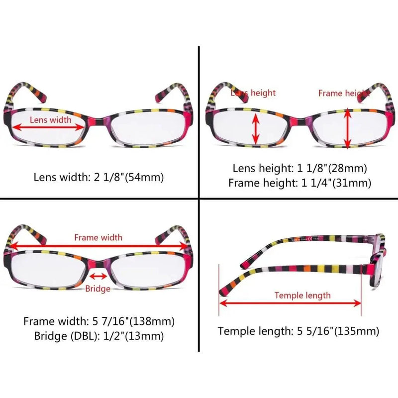 eyekeeper.com 4 Pack Ladies Fashion Reading Glasses with Stripe Arms R908S Eyeglasses White Smoke 4 Pairs Mix / +0.50,4 Pairs Mix / +0.75,4 Pairs Mix / +1.00,4 Pairs Mix / +1.25,4 Pairs Mix / +1.50,4 Pairs Mix / +1.75,4 Pairs Mix / +2.00,4 Pairs Mix / +2.25,4 Pairs Mix / +2.75,4 Pairs Mix / +3.50,4 Pairs Mix / +4.00