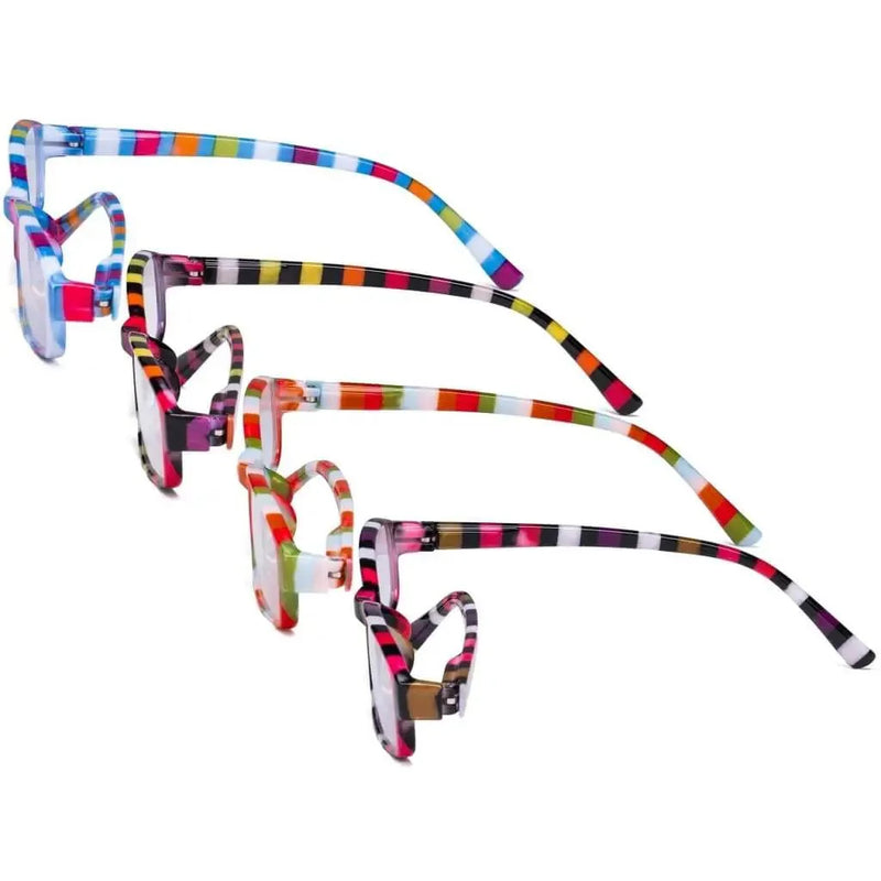 eyekeeper.com 4 Pack Ladies Fashion Reading Glasses with Stripe Arms R908S Eyeglasses White Smoke 4 Pairs Mix / +0.50,4 Pairs Mix / +0.75,4 Pairs Mix / +1.00,4 Pairs Mix / +1.25,4 Pairs Mix / +1.50,4 Pairs Mix / +1.75,4 Pairs Mix / +2.00,4 Pairs Mix / +2.25,4 Pairs Mix / +2.75,4 Pairs Mix / +3.50,4 Pairs Mix / +4.00