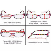 eyekeeper.com 4 Pack Ladies Reading Glasses with Stripe Arms R908S Eyeglasses White Smoke 4 Pairs Mix / +0.50,4 Pairs Mix / +0.75,4 Pairs Mix / +1.00