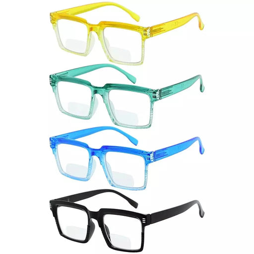 eyekeeper.com 4 Pack Ladies Stylish Bifocal Reading Glasses BR2027 Eyeglasses White Smoke 4 Pairs Mix / +1.00,4 Pairs Mix / +1.50,4 Pairs Mix / +2.00,4 Pairs Mix / +2.50,4 Pairs Mix / +3.00,4 Pairs Mix / +3.50