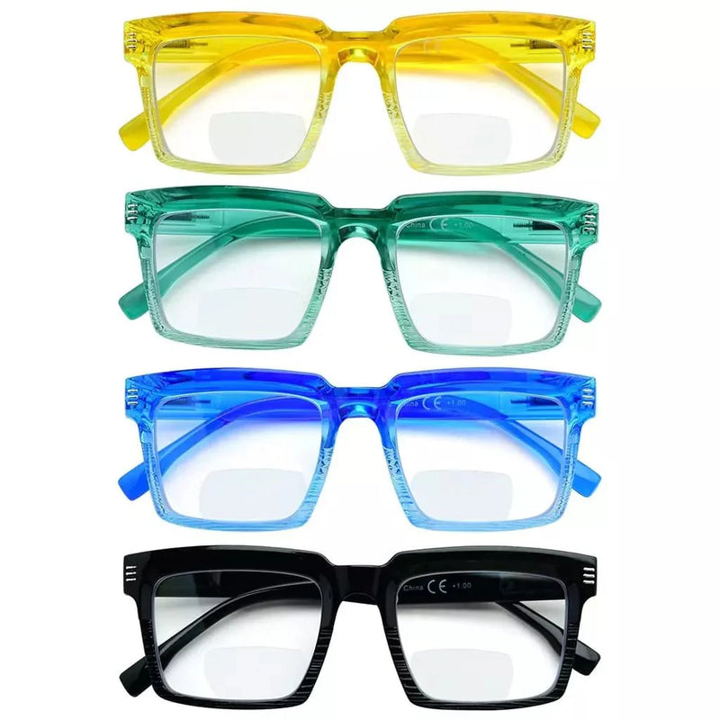 eyekeeper.com 4 Pack Ladies Stylish Bifocal Reading Glasses BR2027 Eyeglasses White Smoke 4 Pairs Mix / +1.00,4 Pairs Mix / +1.50,4 Pairs Mix / +2.00,4 Pairs Mix / +2.50,4 Pairs Mix / +3.00,4 Pairs Mix / +3.50