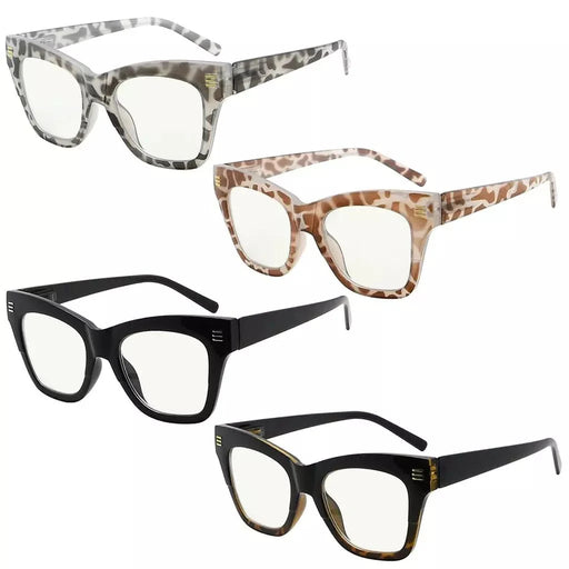 eyekeeper.com 4 Pack Leopard Print Stylish Multifocus Reading Glasses M2111 Eyeglasses White Smoke 4 Pairs Mix / +1.00,4 Pairs Mix / +1.25,4 Pairs Mix / +1.50,4 Pairs Mix / +1.75,4 Pairs Mix / +2.00,4 Pairs Mix / +2.25,4 Pairs Mix / +2.50,4 Pairs Mix / +3.00,4 Pairs Mix / +3.50