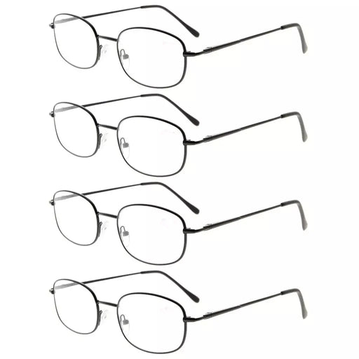 eyekeeper.com 4 Pack Lightweight Metal Frame Reading Glasses R3232 Eyeglasses White Smoke Black-4pcs / +0.50,Black-4pcs / +0.75,Black-4pcs / +1.00,Black-4pcs / +1.25,Black-4pcs / +1.50,Black-4pcs / +1.75,Black-4pcs / +2.00,Black-4pcs / +2.25,Black-4pcs / +2.50,Black-4pcs / +2.75,Black-4pcs / +3.00,Black-4pcs / +3.50,Black-4pcs / +4.00