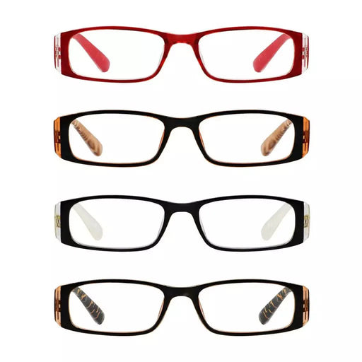 eyekeeper.com 4 Pack Marble Pattern Arms Reading Glasses R006-C6-C9 Eyeglasses Black 4 Pairs Mix / +0.50,4 Pairs Mix / +0.75,4 Pairs Mix / +1.00,4 Pairs Mix / +1.25,4 Pairs Mix / +1.50,4 Pairs Mix / +1.75,4 Pairs Mix / +2.00,4 Pairs Mix / +2.50,4 Pairs Mix / +3.00,4 Pairs Mix / +4.00