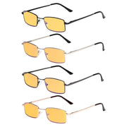 eyekeeper.com 4 Pack Metal Blue Light Blocking Reading Glasses HP1709 Eyeglasses White Smoke 4 Pairs Mix / without magnification,4 Pairs Mix / +0.50,4 Pairs Mix / +0.75,4 Pairs Mix / +1.00,4 Pairs Mix / +1.25,4 Pairs Mix / +1.50,4 Pairs Mix / +1.75,4 Pairs Mix / +2.00,4 Pairs Mix / +2.25,4 Pairs Mix / +2.50,4 Pairs Mix / +3.00