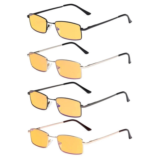 eyekeeper.com 4 Pack Metal Blue Light Blocking Reading Glasses HP1709 Eyeglasses White Smoke 4 Pairs Mix / without magnification,4 Pairs Mix / +0.50,4 Pairs Mix / +0.75,4 Pairs Mix / +1.00,4 Pairs Mix / +1.25,4 Pairs Mix / +1.50,4 Pairs Mix / +1.75,4 Pairs Mix / +2.00,4 Pairs Mix / +2.25,4 Pairs Mix / +2.50,4 Pairs Mix / +3.00