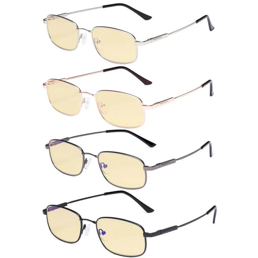 eyekeeper.com 4 Pack Metal Blue Light Blocking Reading Glasses TMCG1703 Eyeglasses White Smoke 4 Pairs Mix / without magnification,4 Pairs Mix / +0.50,4 Pairs Mix / +0.75,4 Pairs Mix / +1.00,4 Pairs Mix / +1.25,4 Pairs Mix / +1.50,4 Pairs Mix / +2.00,4 Pairs Mix / +2.25,4 Pairs Mix / +2.50,4 Pairs Mix / +3.00