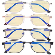 eyekeeper.com 4 Pack Metal Blue Light Blocking Reading Glasses TMCG1703 Eyeglasses White Smoke 4 Pairs Mix / without magnification,4 Pairs Mix / +0.50,4 Pairs Mix / +0.75,4 Pairs Mix / +1.00,4 Pairs Mix / +1.25,4 Pairs Mix / +1.50,4 Pairs Mix / +2.00,4 Pairs Mix / +2.25,4 Pairs Mix / +2.50,4 Pairs Mix / +3.00