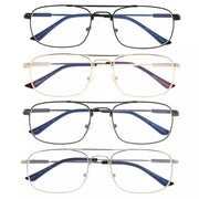 eyekeeper.com 4 Pack Metal Frame Blue Light Filter Reading Glasses CG1705 Eyeglasses White Smoke 4 Pairs Mix / without magnification,4 Pairs Mix / +1.00