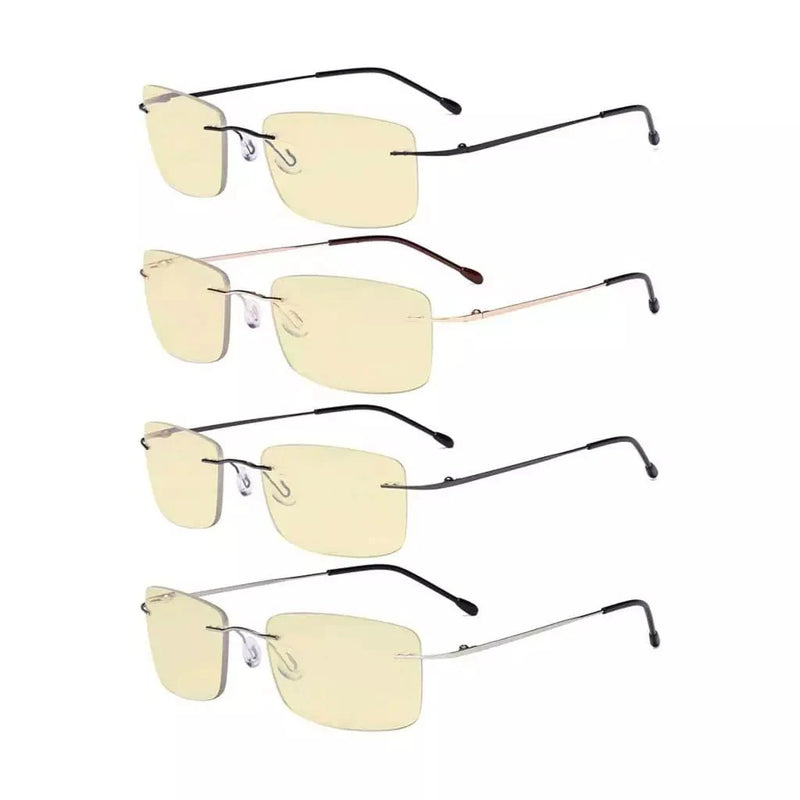 eyekeeper.com 4 Pack Metal Rimless Blue Light Blocking Readers TMWK9 Eyeglasses White Smoke 4 Pairs Mix / without magnification,4 Pairs Mix / +0.50,4 Pairs Mix / +0.75,4 Pairs Mix / +1.00,4 Pairs Mix / +1.75,4 Pairs Mix / +2.00,4 Pairs Mix / +2.25,4 Pairs Mix / +2.75,4 Pairs Mix / +3.00,4 Pairs Mix / +3.50,4 Pairs Mix / +4.00