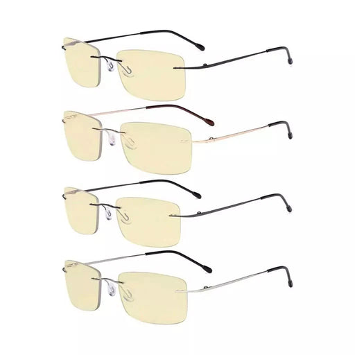 eyekeeper.com 4 Pack Metal Rimless Blue Light Blocking Readers TMWK9 Eyeglasses White Smoke 4 Pairs Mix / without magnification,4 Pairs Mix / +0.50,4 Pairs Mix / +0.75,4 Pairs Mix / +1.00,4 Pairs Mix / +1.75,4 Pairs Mix / +2.00,4 Pairs Mix / +2.25,4 Pairs Mix / +2.75,4 Pairs Mix / +3.00,4 Pairs Mix / +3.50,4 Pairs Mix / +4.00
