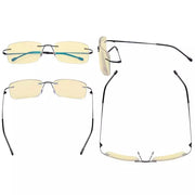 eyekeeper.com 4 Pack Metal Rimless Blue Light Blocking Readers TMWK9 Eyeglasses White Smoke 4 Pairs Mix / without magnification,4 Pairs Mix / +0.50,4 Pairs Mix / +0.75,4 Pairs Mix / +1.00,4 Pairs Mix / +1.75,4 Pairs Mix / +2.00,4 Pairs Mix / +2.25,4 Pairs Mix / +2.75,4 Pairs Mix / +3.00,4 Pairs Mix / +3.50,4 Pairs Mix / +4.00