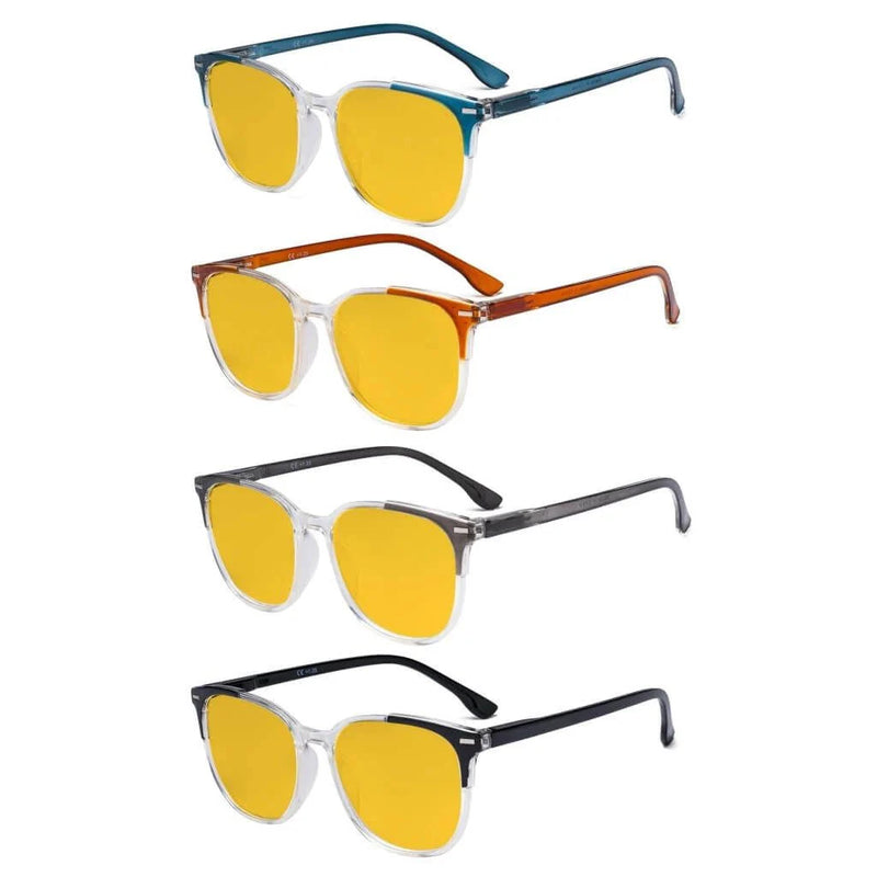 eyekeeper.com 4 Pack Modern Blue Light Blocking Glasses HP9001C Eyeglasses White Smoke 4 Pairs Mix / without magnification,4 Pairs Mix / +0.50,4 Pairs Mix / +0.75,4 Pairs Mix / +1.00,4 Pairs Mix / +1.25,4 Pairs Mix / +1.50,4 Pairs Mix / +1.75,4 Pairs Mix / +2.00,4 Pairs Mix / +2.50