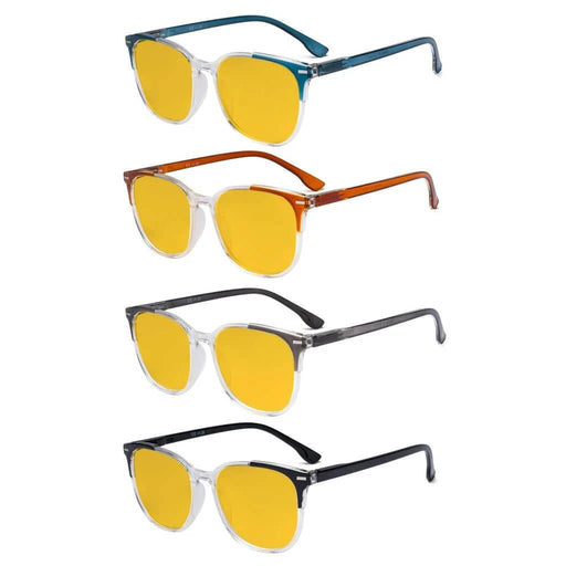eyekeeper.com 4 Pack Modern Blue Light Blocking Glasses HP9001C Eyeglasses White Smoke 4 Pairs Mix / without magnification,4 Pairs Mix / +0.50,4 Pairs Mix / +0.75,4 Pairs Mix / +1.00,4 Pairs Mix / +1.25,4 Pairs Mix / +1.50,4 Pairs Mix / +1.75,4 Pairs Mix / +2.00,4 Pairs Mix / +2.50