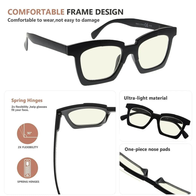 eyekeeper.com 4 Pack Modern Blue Light Filter Reading Glasses UVR2019 Eyeglasses White Smoke 4 Pairs Mix / without magnification,4 Pairs Mix / +0.50,4 Pairs Mix / +0.75,4 Pairs Mix / +1.00,4 Pairs Mix / +1.25,4 Pairs Mix / +1.50,4 Pairs Mix / +1.75,4 Pairs Mix / +2.00,4 Pairs Mix / +2.50,4 Pairs Mix / +3.00