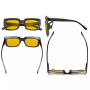eyekeeper.com 4 Pack Modern Thicker Frame Blue Light Blocking Readers HP9107 Eyeglasses White Smoke 4 Pairs Mix / +0.50,4 Pairs Mix / +0.75,4 Pairs Mix / +1.00