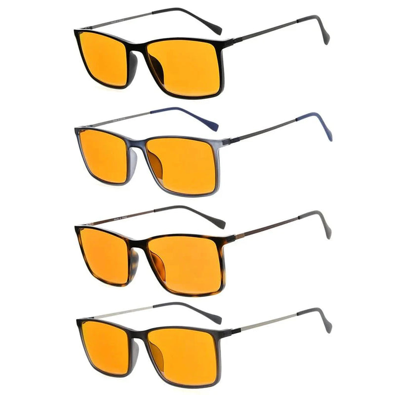 eyekeeper.com 4 Pack Orange Lens Rectangle Blue Light Blocking Reading Glasses DSDT1783 Eyeglasses White Smoke 4 Pairs Mix / without magnification,4 Pairs Mix / +0.50,4 Pairs Mix / +0.75,4 Pairs Mix / +1.00,4 Pairs Mix / +1.25,4 Pairs Mix / +1.50,4 Pairs Mix / +1.75,4 Pairs Mix / +2.00
