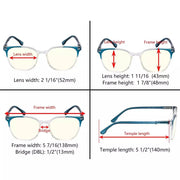 eyekeeper.com 4 Pack Oval Blue Light Filter Reading Glasses UVR9001C Eyeglasses White Smoke 4 Pairs Mix / without magnification,4 Pairs Mix / +0.50,4 Pairs Mix / +0.75,4 Pairs Mix / +1.00,4 Pairs Mix / +1.25,4 Pairs Mix / +1.50,4 Pairs Mix / +2.00,4 Pairs Mix / +2.50