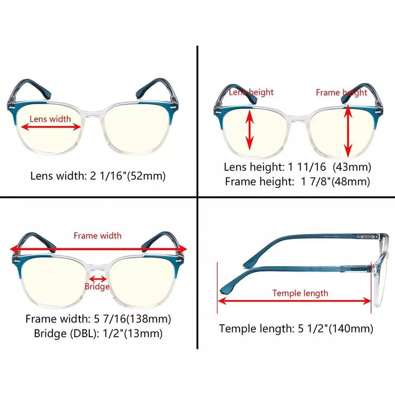 eyekeeper.com 4 Pack Oval Blue Light Filter Reading Glasses UVR9001C Eyeglasses White Smoke 4 Pairs Mix / without magnification,4 Pairs Mix / +0.50,4 Pairs Mix / +0.75,4 Pairs Mix / +1.00,4 Pairs Mix / +1.25,4 Pairs Mix / +1.50,4 Pairs Mix / +2.00,4 Pairs Mix / +2.50