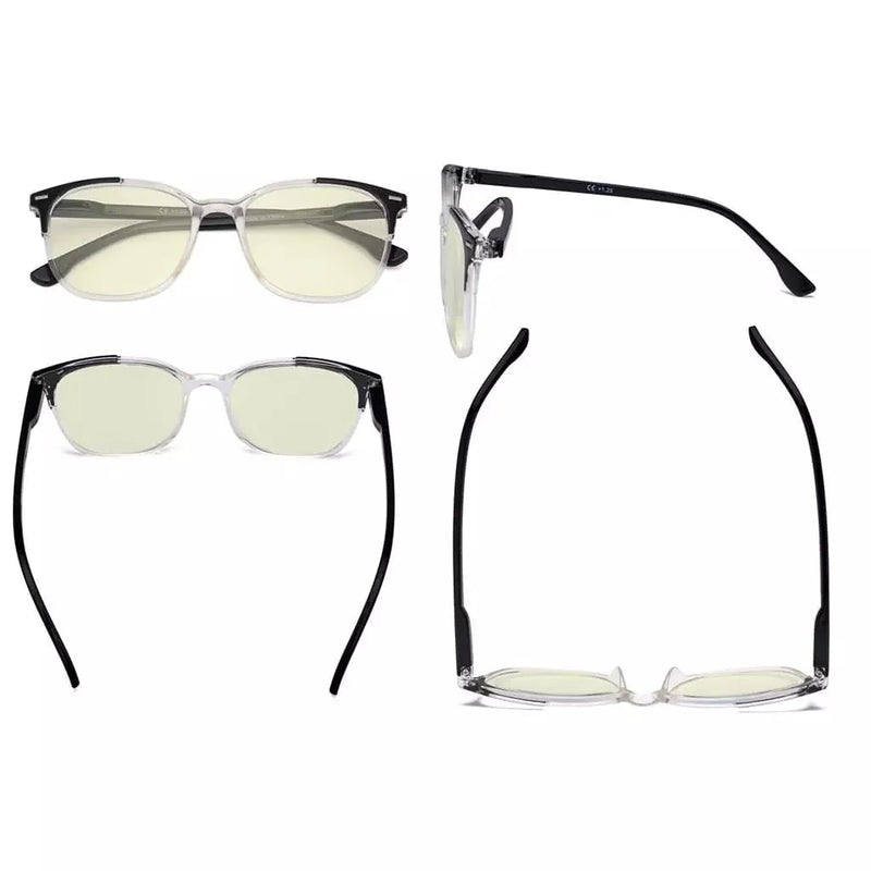 eyekeeper.com 4 Pack Oval Blue Light Filter Reading Glasses UVR9001C Eyeglasses White Smoke 4 Pairs Mix / without magnification,4 Pairs Mix / +0.50,4 Pairs Mix / +0.75,4 Pairs Mix / +1.00,4 Pairs Mix / +1.25,4 Pairs Mix / +1.50,4 Pairs Mix / +2.00,4 Pairs Mix / +2.50