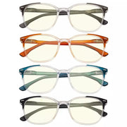 eyekeeper.com 4 Pack Oval Blue Light Filter Reading Glasses UVR9001C Eyeglasses White Smoke 4 Pairs Mix / without magnification,4 Pairs Mix / +0.50,4 Pairs Mix / +0.75,4 Pairs Mix / +1.00,4 Pairs Mix / +1.25,4 Pairs Mix / +1.50,4 Pairs Mix / +2.00,4 Pairs Mix / +2.50