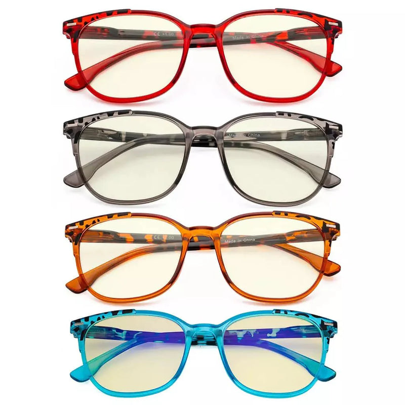 eyekeeper.com 4 Pack Oval Blue Light Filter Reading Glasses UVR9001D Eyeglasses White Smoke 4 Pairs Mix / without magnification,4 Pairs Mix / +0.50,4 Pairs Mix / +0.75,4 Pairs Mix / +1.00,4 Pairs Mix / +1.25,4 Pairs Mix / +1.50,4 Pairs Mix / +1.75