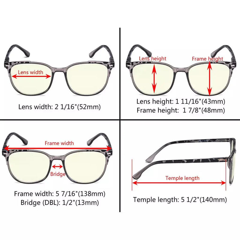 eyekeeper.com 4 Pack Oval Blue Light Filter Reading Glasses UVR9001D Eyeglasses White Smoke 4 Pairs Mix / without magnification,4 Pairs Mix / +0.50,4 Pairs Mix / +0.75,4 Pairs Mix / +1.00,4 Pairs Mix / +1.25,4 Pairs Mix / +1.50,4 Pairs Mix / +1.75