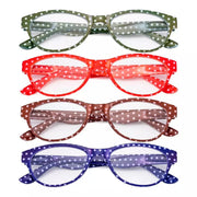 eyekeeper.com 4 Pack Oval Cute Reading Glasses Colorful Polka Dots Readers R074P Eyeglasses White Smoke 4 Pairs Mix / +0.50,4 Pairs Mix / +0.75,4 Pairs Mix / +1.00,4 Pairs Mix / +1.25,4 Pairs Mix / +1.50,4 Pairs Mix / +1.75,4 Pairs Mix / +2.00,4 Pairs Mix / +2.25,4 Pairs Mix / +2.50,4 Pairs Mix / +2.75,4 Pairs Mix / +3.00,4 Pairs Mix / +3.50,4 Pairs Mix / +