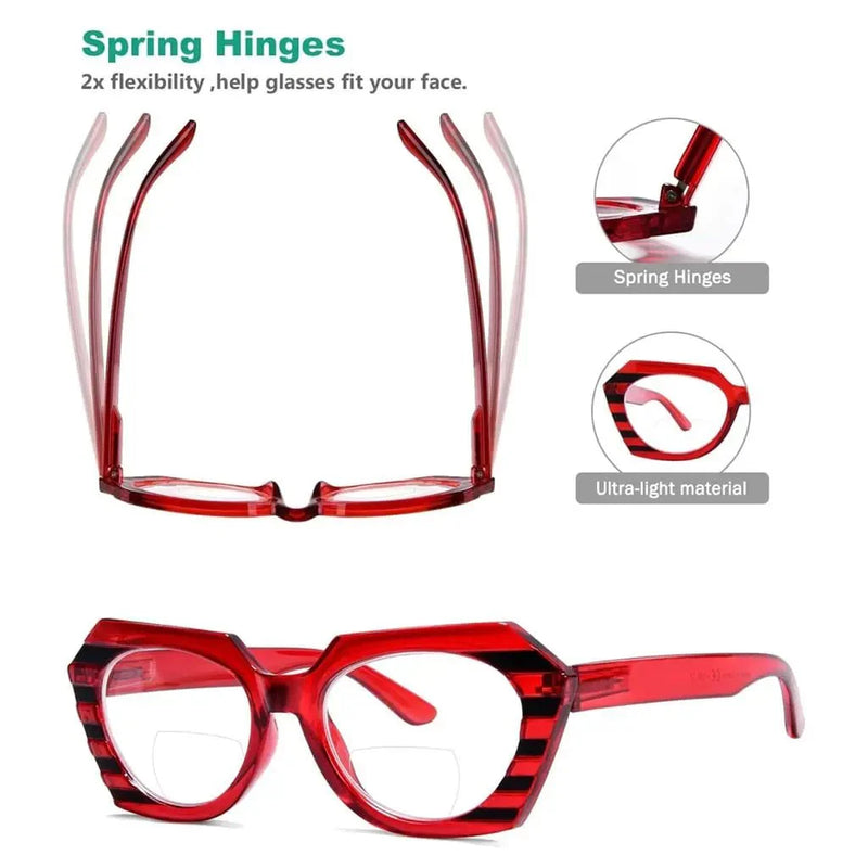 eyekeeper.com 4 Pack Oval Design Bifocal Reading Glasses Stripe Readers BR2135 Eyeglasses White Smoke 4 Pairs Mix / +1.00,4 Pairs Mix / +1.50,4 Pairs Mix / +2.00,4 Pairs Mix / +2.50,4 Pairs Mix / +3.00,4 Pairs Mix / +3.50