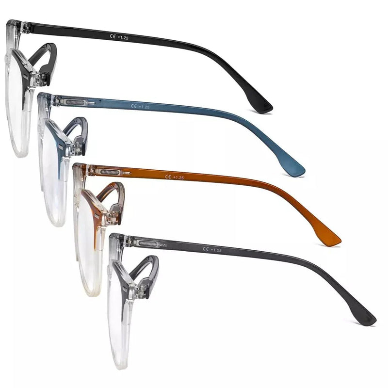 eyekeeper.com 4 Pack Oval Modern Reading Glasses Fashion Readers R9001C Eyeglasses White Smoke 4 Pairs Mix / +0.50,4 Pairs Mix / +0.75,4 Pairs Mix / +1.00,4 Pairs Mix / +1.25,4 Pairs Mix / +1.50,4 Pairs Mix / +1.75,4 Pairs Mix / +2.00,4 Pairs Mix / +2.25,4 Pairs Mix / +2.50,4 Pairs Mix / +2.75,4 Pairs Mix / +3.00,4 Pairs Mix / +3.50,4 Pairs Mix / +