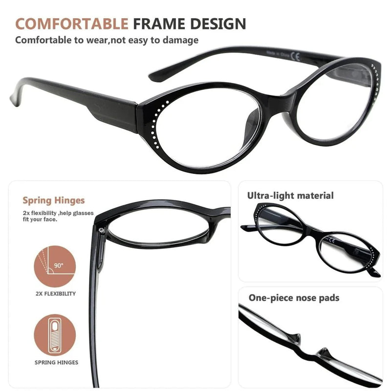 eyekeeper.com 4 Pack Oval Readers Classic Design Reading Glasses R2036 Eyeglasses White Smoke 4 Pairs Mix / without magnification,4 Pairs Mix / +0.50,4 Pairs Mix / +0.75,4 Pairs Mix / +1.00,4 Pairs Mix / +1.25,4 Pairs Mix / +1.50,4 Pairs Mix / +1.75,4 Pairs Mix / +2.00,4 Pairs Mix / +2.25,4 Pairs Mix / +2.50,4 Pairs Mix / +2.75,4 Pairs Mix / +3.00