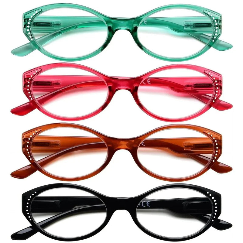 eyekeeper.com 4 Pack Oval Readers Classic Design Reading Glasses R2036 Eyeglasses White Smoke 4 Pairs Mix / without magnification,4 Pairs Mix / +0.50,4 Pairs Mix / +0.75,4 Pairs Mix / +1.00,4 Pairs Mix / +1.25,4 Pairs Mix / +1.50,4 Pairs Mix / +1.75,4 Pairs Mix / +2.00,4 Pairs Mix / +2.25,4 Pairs Mix / +2.50,4 Pairs Mix / +2.75,4 Pairs Mix / +3.00