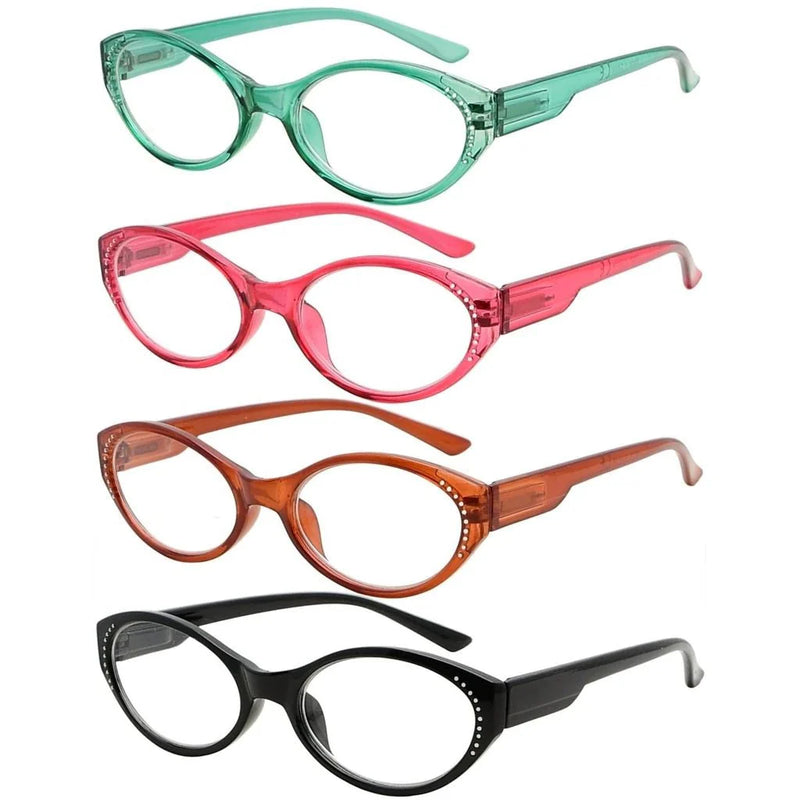 eyekeeper.com 4 Pack Oval Readers Classic Design Reading Glasses R2036 Eyeglasses White Smoke 4 Pairs Mix / without magnification,4 Pairs Mix / +0.50,4 Pairs Mix / +0.75,4 Pairs Mix / +1.00,4 Pairs Mix / +1.25,4 Pairs Mix / +1.50,4 Pairs Mix / +1.75,4 Pairs Mix / +2.00,4 Pairs Mix / +2.25,4 Pairs Mix / +2.50,4 Pairs Mix / +2.75,4 Pairs Mix / +3.00