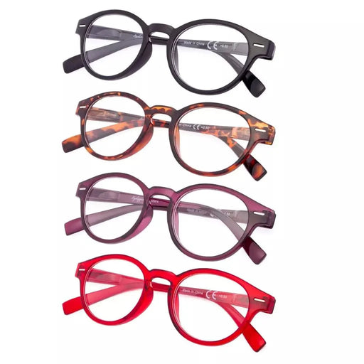 eyekeeper.com 4 Pack Oval Reading Glasses Retro Readers R091 Eyeglasses White Smoke 4 Pairs Mix / +0.50,4 Pairs Mix / +0.75,4 Pairs Mix / +1.00,4 Pairs Mix / +1.25,4 Pairs Mix / +1.50,4 Pairs Mix / +1.75,4 Pairs Mix / +2.00,4 Pairs Mix / +2.25