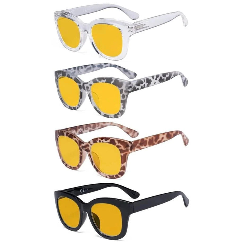 eyekeeper.com 4 Pack Oversized Blue Light Blocking Reading Glasses HP1555 Eyeglasses White Smoke 4 Pairs Mix / without magnification,4 Pairs Mix / +0.50,4 Pairs Mix / +0.75,4 Pairs Mix / +1.00,4 Pairs Mix / +1.25,4 Pairs Mix / +1.50,4 Pairs Mix / +1.75,4 Pairs Mix / +2.00,4 Pairs Mix / +2.50,4 Pairs Mix / +3.00