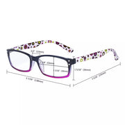 eyekeeper.com 4 Pack Patterned Temple Polka Dot Reading Glasses R103P Eyeglasses White Smoke 4 Pairs Mix / +0.50,4 Pairs Mix / +0.75,4 Pairs Mix / +1.00,4 Pairs Mix / +1.25,4 Pairs Mix / +2.25