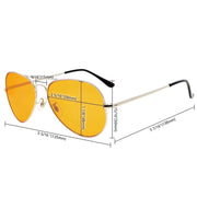 eyekeeper.com 4 Pack Pilot Blue Light Blocking Reading Glasses DSDT6489 Eyeglasses White Smoke 4 Pair Mix / without magnification,4 Pair Mix / +1.00,4 Pair Mix / +1.25,4 Pair Mix / +1.50,4 Pair Mix / +1.75,4 Pair Mix / +2.00