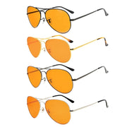 eyekeeper.com 4 Pack Pilot Blue Light Blocking Reading Glasses DSDT6489 Eyeglasses White Smoke 4 Pair Mix / without magnification,4 Pair Mix / +1.00,4 Pair Mix / +1.25,4 Pair Mix / +1.50,4 Pair Mix / +1.75,4 Pair Mix / +2.00
