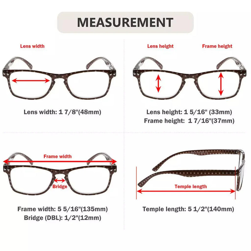 eyekeeper.com 4 Pack Polka Dots Reading Glasses R046P Eyeglasses White Smoke 4 Pairs Mix / +0.50,4 Pairs Mix / +0.75,4 Pairs Mix / +1.00,4 Pairs Mix / +1.25,4 Pairs Mix / +1.50,4 Pairs Mix / +1.75,4 Pairs Mix / +2.00,4 Pairs Mix / +2.25,4 Pairs Mix / +2.50,4 Pairs Mix / +2.75,4 Pairs Mix / +3.00,4 Pairs Mix / +3.50,4 Pairs Mix / +