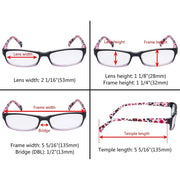 eyekeeper.com 4 Pack Polka Dots Rectangle Reading Glasses RT1803P Eyeglasses White Smoke 4 Pairs Mix / +0.50,4 Pairs Mix / +0.75,4 Pairs Mix / +1.00,4 Pairs Mix / +1.25,4 Pairs Mix / +1.50,4 Pairs Mix / +1.75,4 Pairs Mix / +2.00,4 Pairs Mix / +2.25,4 Pairs Mix / +2.50,4 Pairs Mix / +2.75,4 Pairs Mix / +3.00,4 Pairs Mix / +3.50,4 Pairs Mix / +