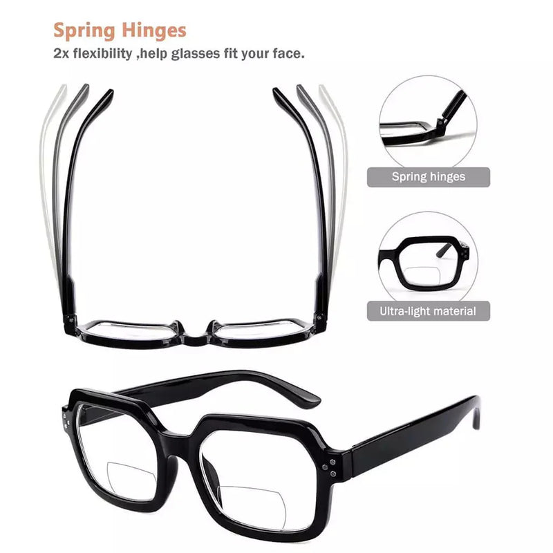 eyekeeper.com 4 Pack Polygon Trendy Bifocal Reading Glasses Polygonal Readers BR2130 Eyeglasses White Smoke 4 Pairs Mix / +1.00,4 Pairs Mix / +1.50,4 Pairs Mix / +2.00,4 Pairs Mix / +2.50,4 Pairs Mix / +3.00,4 Pairs Mix / +3.50