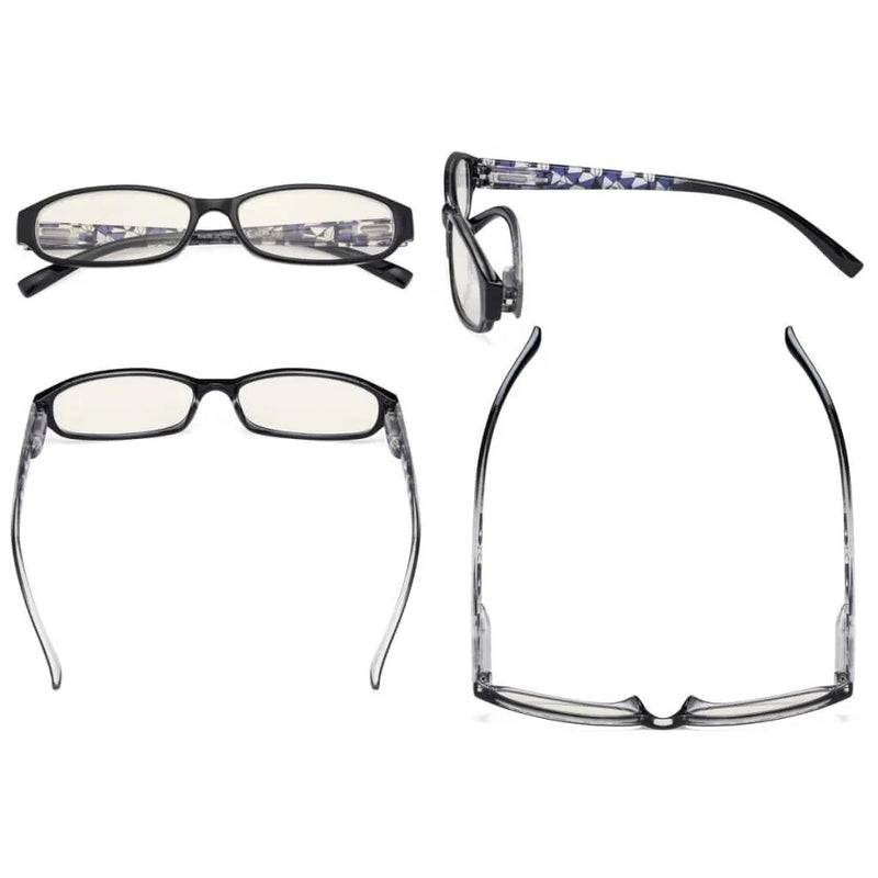 eyekeeper.com 4 Pack Print Blue Light Filter Reading Glasses UVR9104T Eyeglasses White Smoke 4 Pairs Mix / without magnification,4 Pairs Mix / +0.50,4 Pairs Mix / +0.75,4 Pairs Mix / +1.00,4 Pairs Mix / +1.25,4 Pairs Mix / +1.50,4 Pairs Mix / +1.75,4 Pairs Mix / +2.00,4 Pairs Mix / +2.25,4 Pairs Mix / +2.50,4 Pairs Mix / +3.00