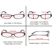 eyekeeper.com 4 Pack Print Blue Light Filter Reading Glasses UVR9104T Eyeglasses White Smoke 4 Pairs Mix / without magnification,4 Pairs Mix / +0.50,4 Pairs Mix / +0.75,4 Pairs Mix / +1.00,4 Pairs Mix / +1.25,4 Pairs Mix / +1.50,4 Pairs Mix / +1.75,4 Pairs Mix / +2.00,4 Pairs Mix / +2.25,4 Pairs Mix / +2.50,4 Pairs Mix / +3.00