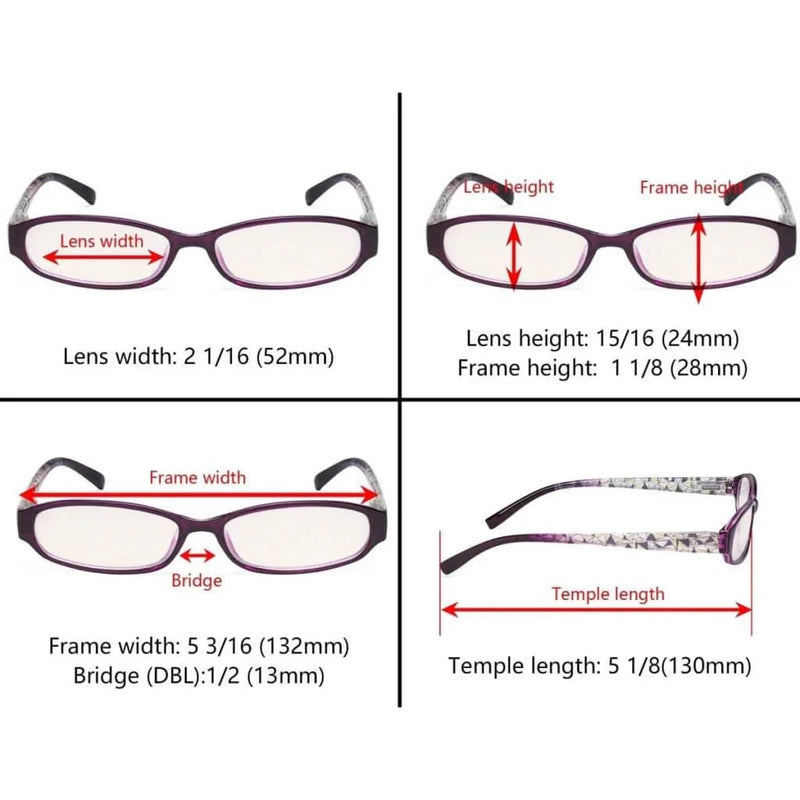 eyekeeper.com 4 Pack Print Blue Light Filter Reading Glasses UVR9104T Eyeglasses White Smoke 4 Pairs Mix / without magnification,4 Pairs Mix / +0.50,4 Pairs Mix / +0.75,4 Pairs Mix / +1.00,4 Pairs Mix / +1.25,4 Pairs Mix / +1.50,4 Pairs Mix / +1.75,4 Pairs Mix / +2.00,4 Pairs Mix / +2.25,4 Pairs Mix / +2.50,4 Pairs Mix / +3.00