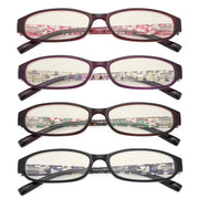 eyekeeper.com 4 Pack Print Blue Light Filter Reading Glasses UVR9104T Eyeglasses White Smoke 4 Pairs Mix / without magnification,4 Pairs Mix / +0.50,4 Pairs Mix / +0.75,4 Pairs Mix / +1.00,4 Pairs Mix / +1.25,4 Pairs Mix / +1.50,4 Pairs Mix / +1.75,4 Pairs Mix / +2.00,4 Pairs Mix / +2.25,4 Pairs Mix / +2.50,4 Pairs Mix / +3.00