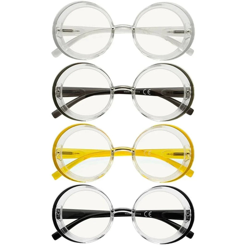 eyekeeper.com 4 Pack Progressive Multifocal Reading Glasses M2005N Eyeglasses White Smoke 4 Pairs Mix / +1.00,4 Pairs Mix / +1.50,4 Pairs Mix / +1.75,4 Pairs Mix / +2.00,4 Pairs Mix / +2.50,4 Pairs Mix / +3.00